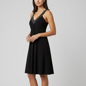 BCBGMaxazria Beaded Black Sleeveless Dress